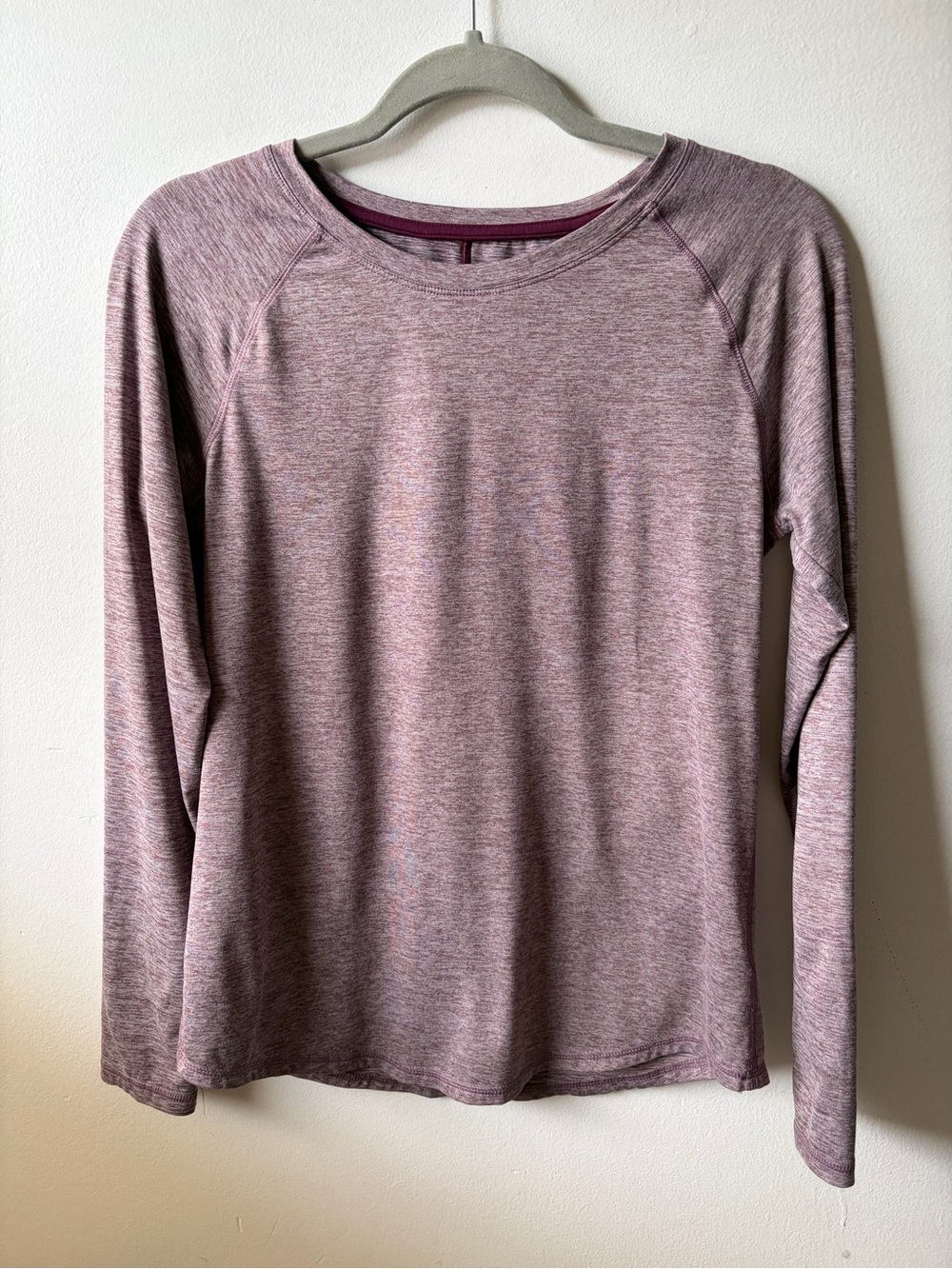 Champion Heathered Mauve Long Sleeve Crewneck Top